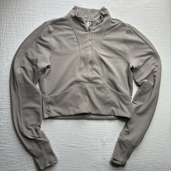 90 Degree By Reflex Gray Crop Top - Picture 1 of 4